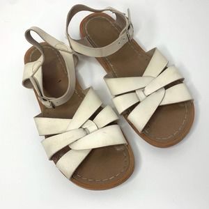 Salt Water Sandals by Hoy - White Leather Sandals